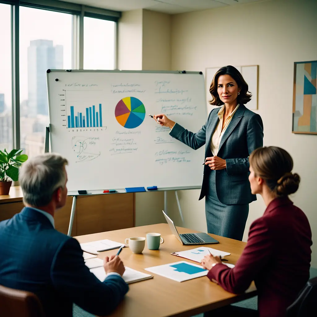 Konzultációs megbeszélés irodában